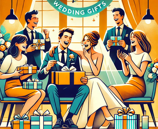 friends-enjoying-wedding-gifts