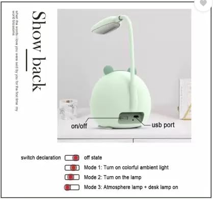 Adorable Rechargeable Cartoon LED Desk Lamp – Light Up Your Study Sessions!