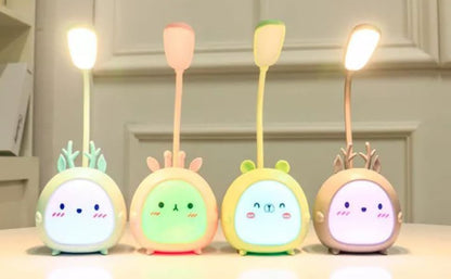 Adorable Rechargeable Cartoon LED Desk Lamp – Light Up Your Study Sessions!