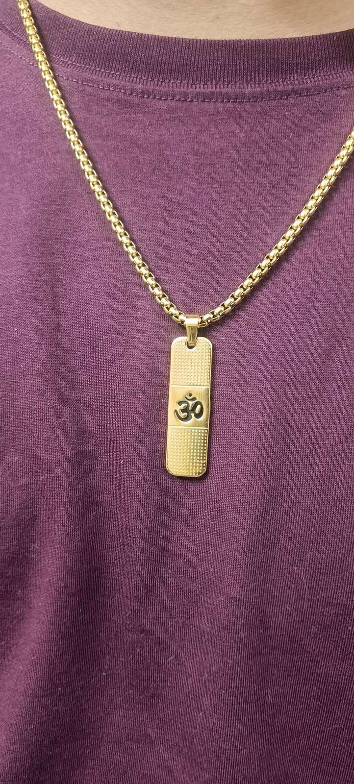 Gold-Plated Om Spiritual Necklace | 22K Micron Finish, Premium Brass Base