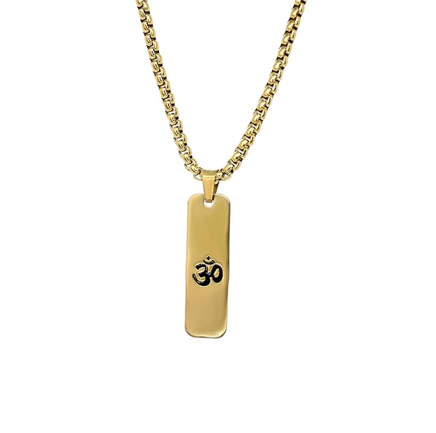 Gold-Plated Om Spiritual Necklace | 22K Micron Finish, Premium Brass Base