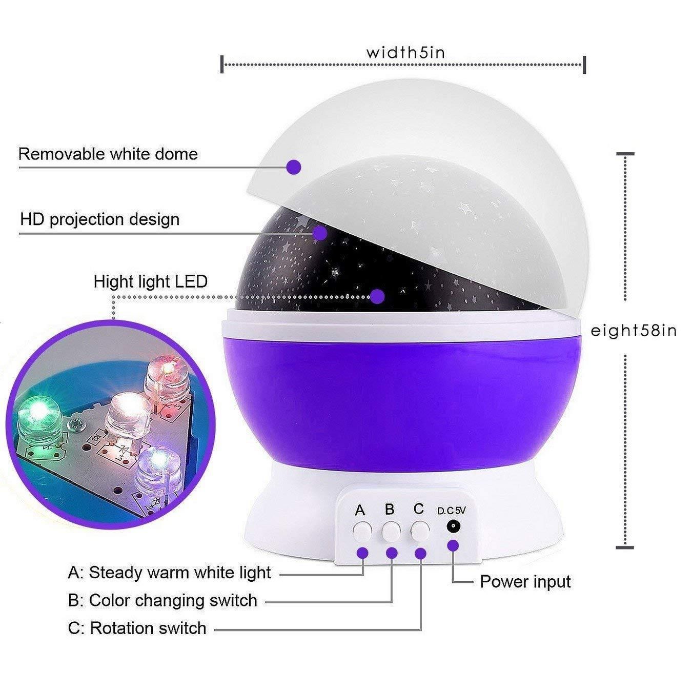 Star Master Dream Color Changing Rotating Projection Lamp Ismokraft