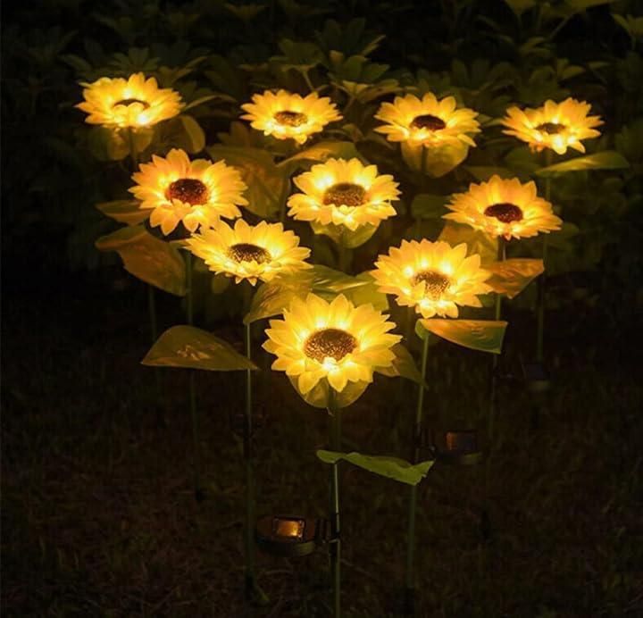 Sunflower Bliss Solar Lights - Illuminate Your Garden in Style! Ismokraft