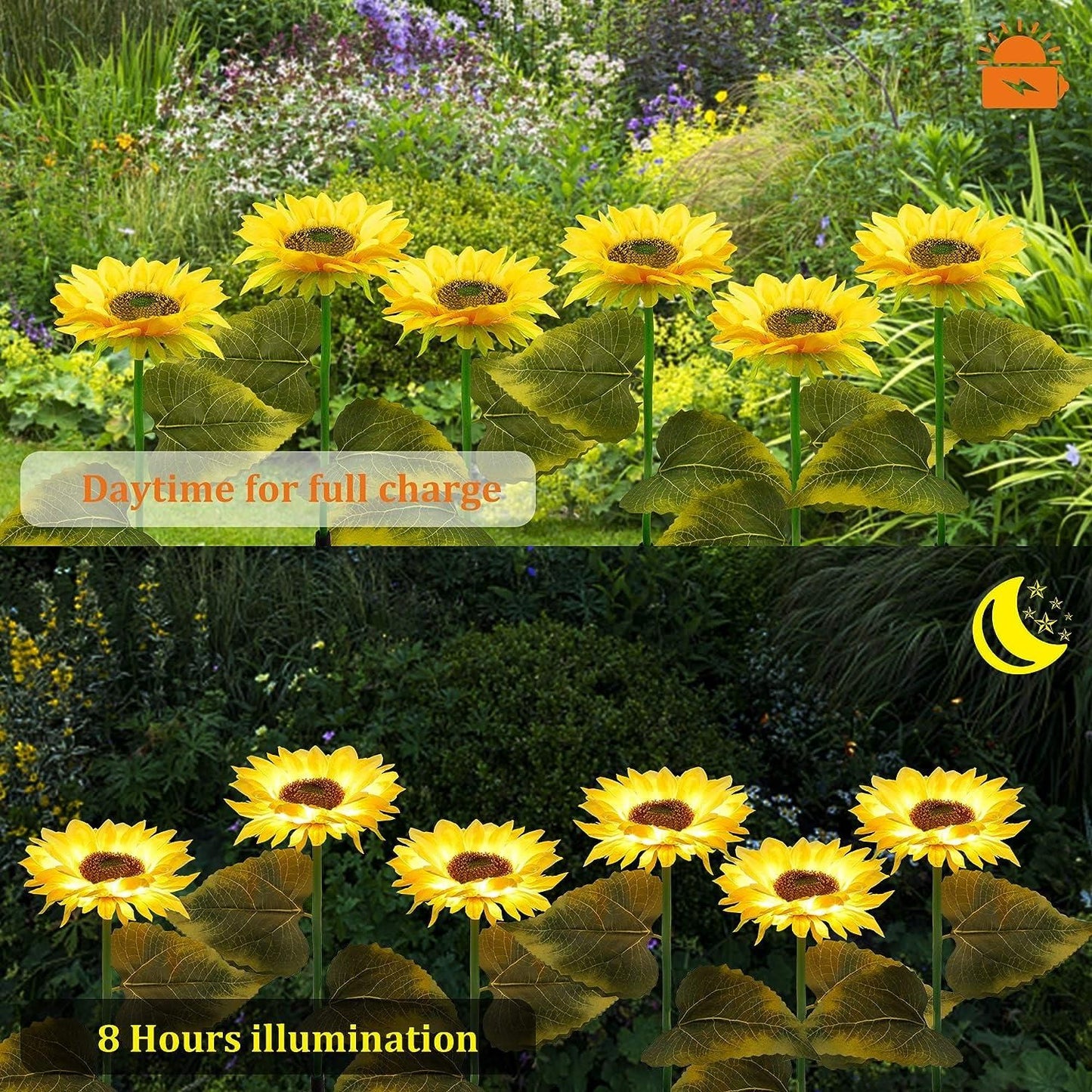 Sunflower Bliss Solar Lights - Illuminate Your Garden in Style! Ismokraft