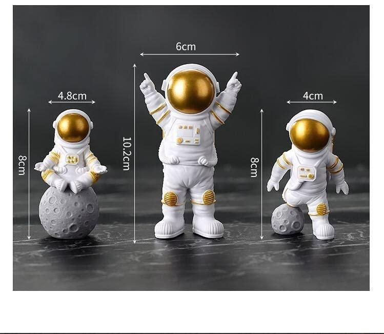 Astronaut Spaceman Statue Set of 3 (Gold) - Blast Off to Home Decor Bliss! Ismokraft