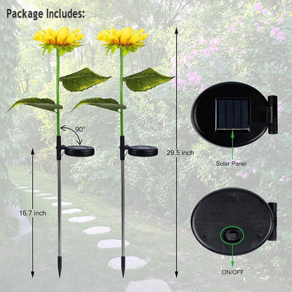 Sunflower Bliss Solar Lights - Illuminate Your Garden in Style! Ismokraft